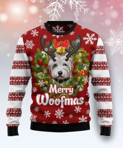 West Highland White Terrier Woofmas Christmas Wool Sweater