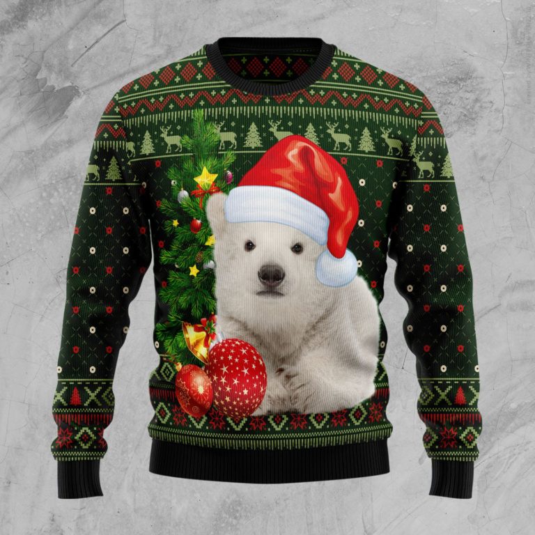 Polar Bear Have a Merry Christmas Christmas Wool Sweater ...