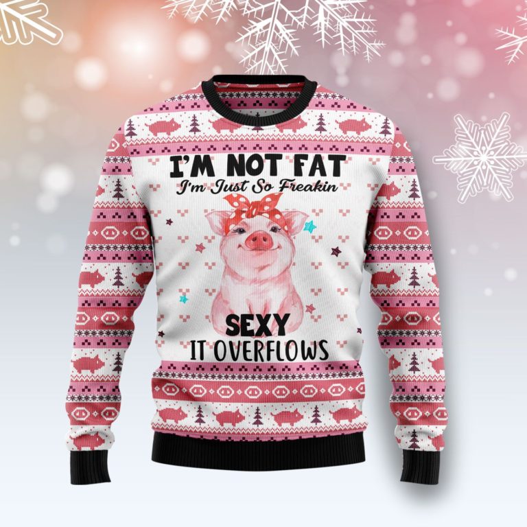 Pig Overflows Christmas Wool Sweater