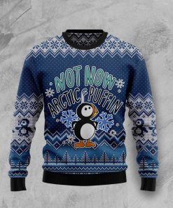 Not Now Arctic Puffin Christmas Wool Sweater Not Now Arctic Puffin Christmas Wool Sweater