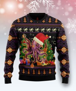 Octopus Ornament Christmas Wool Sweater