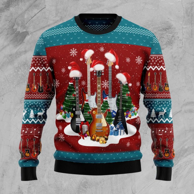Guitar Christmas Christmas Wool Sweater
