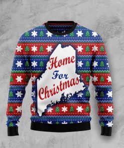 Home For Christmas Maine Christmas Wool Sweater Home For Christmas Maine Christmas Wool Sweater