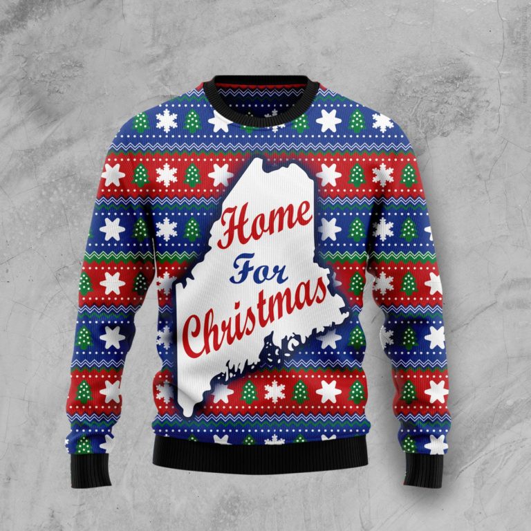 Home For Christmas Maine Christmas Wool Sweater