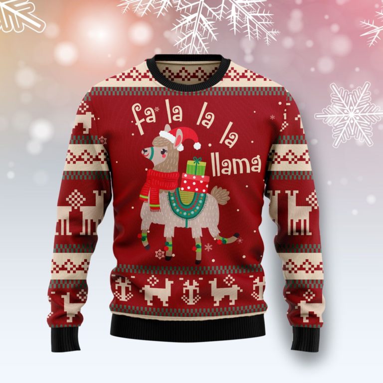 Llama Lalala Christmas Wool Sweater