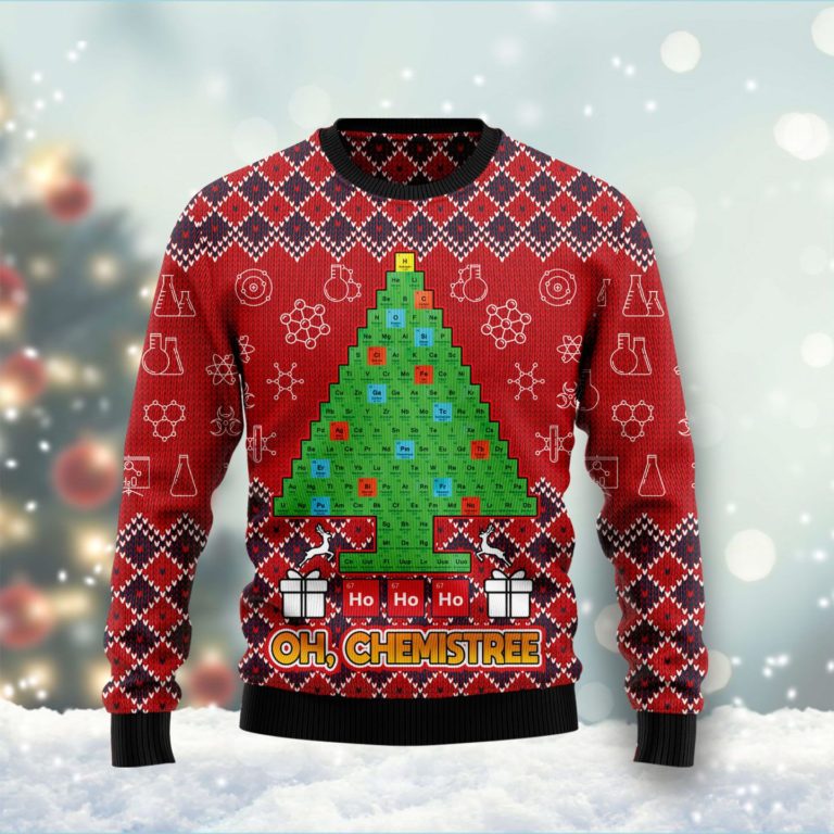 Ho Ho Ho Oh Chemistree Christmas Wool Sweater