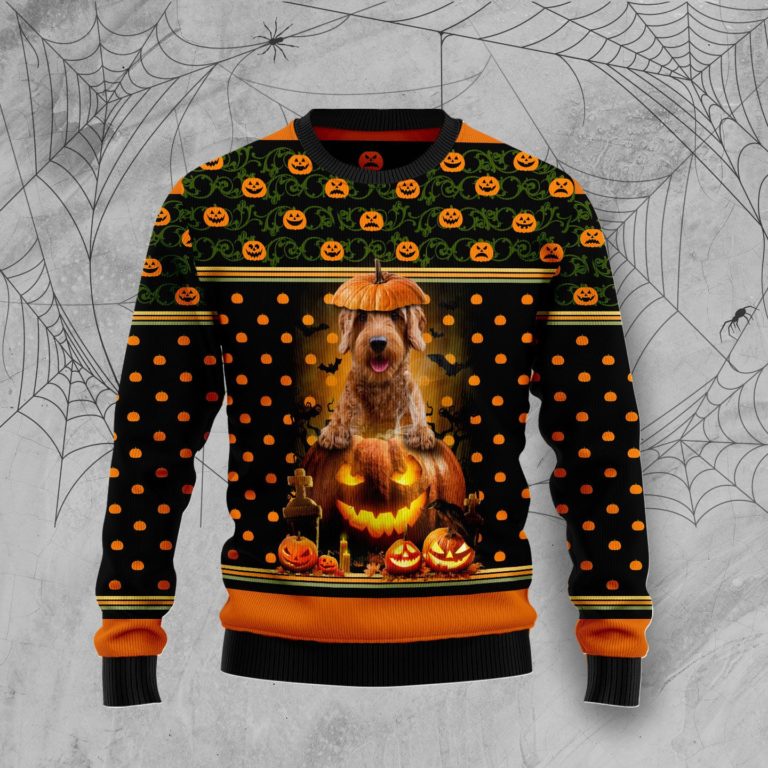 Goldendoodle Pumpkin Halloween Halloween Sweater