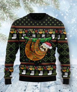 Sloth Light Christmas Wool Sweater