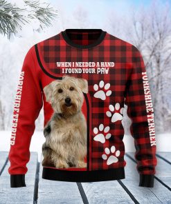 Yorkshire Terrier Paw Christmas Wool Sweater Yorkshire Terrier Paw Christmas Wool Sweater