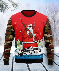 Hunting Santa Christmas Christmas Wool Sweater Hunting Santa Christmas Christmas Wool Sweater