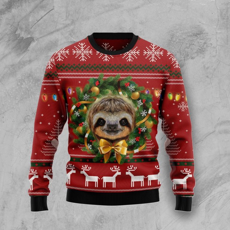 Merry Slothmas Christmas Wool Sweater