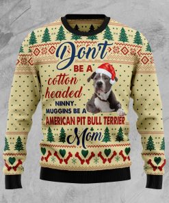 American Pit Bull Terrier Mom Christmas Wool Sweater