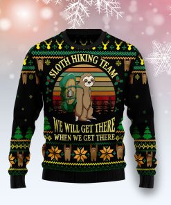 Sloth Team Holiday Christmas Wool Sweater
