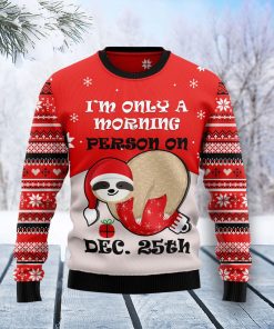 Sloth Morning Christmas Wool Sweater Sloth Morning Christmas Wool Sweater
