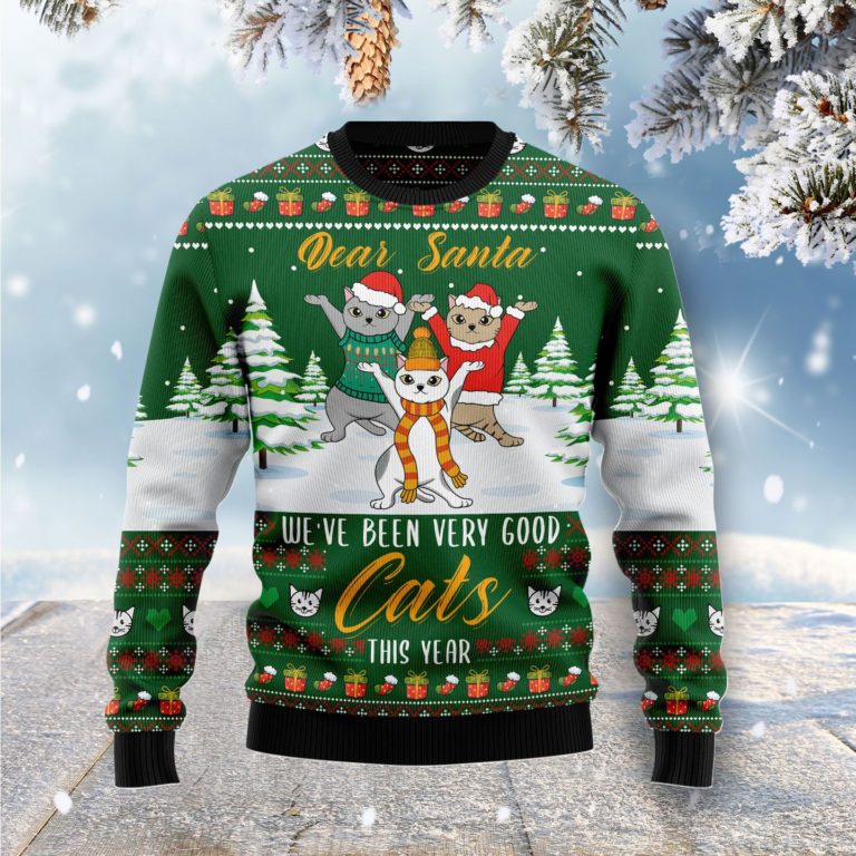 We‘re Been Very Good Cats This Year Christmas Wool Sweater