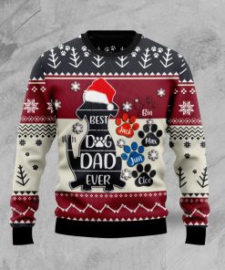 Best Dog Dad Ever Christmas Wool Sweater