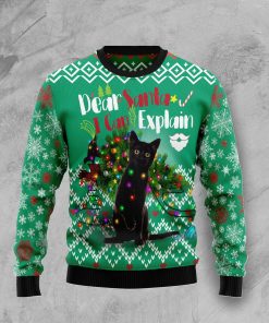 Black Cat I Can Explain Christmas Christmas Wool Sweater