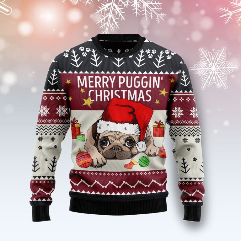 Merry Puggin‘ Christmas Christmas Wool Sweater
