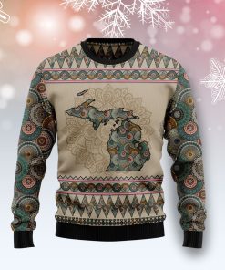 Michigan Mandala Christmas Wool Sweater Michigan Mandala Christmas Wool Sweater