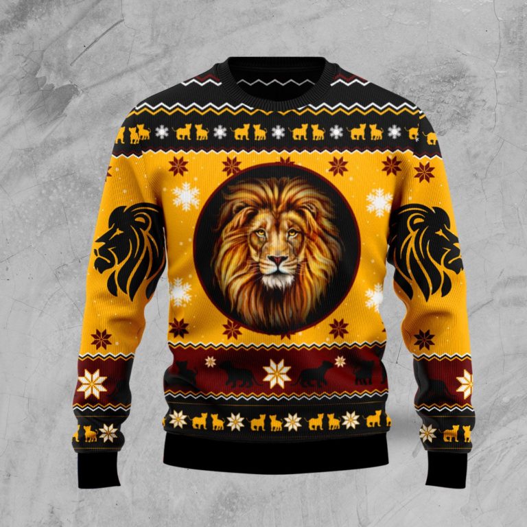 Lion Xmas Christmas Wool Sweater