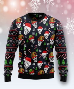 Skull Face Christmas Wool Sweater
