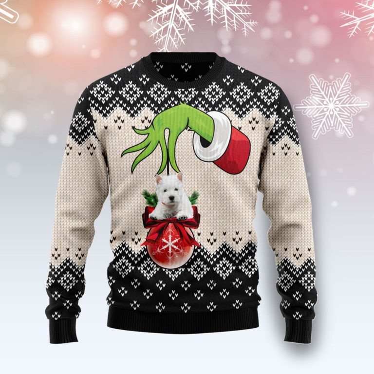 West Highland White Terrier Xmas Ball Christmas Wool Sweater