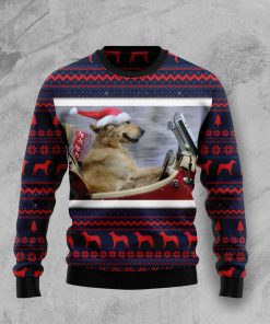 Labrador Retriever Ride Christmas Wool Sweater