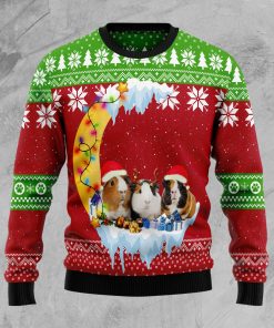 Guinea Pig Love Moon Xmas Christmas Wool Sweater