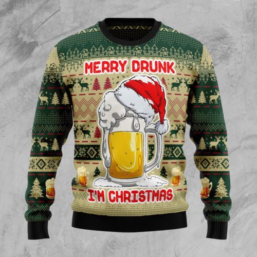 drunk christmas sweater