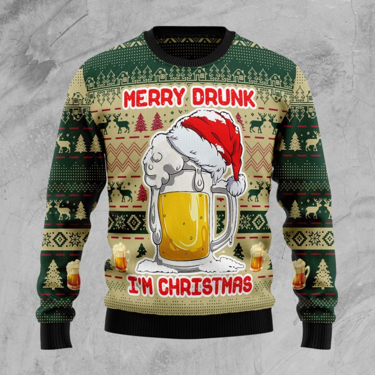 Merry Drunk Christmas Wool Sweater