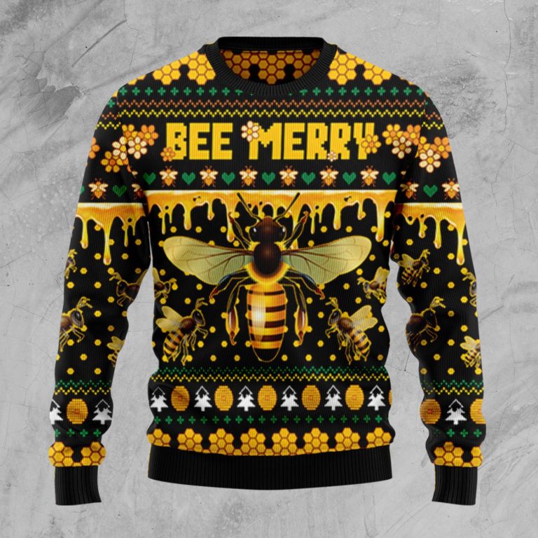 Bee Merry Christmas Wool Sweater