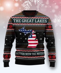Michigan Smitten With The Mitten Christmas Wool Sweater