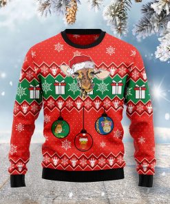 Lovely Giraffe Christmas Wool Sweater