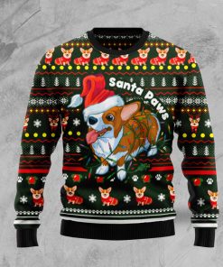 Pembroke Welsh Corgi Paws Christmas Wool Sweater Pembroke Welsh Corgi Paws Christmas Wool Sweater