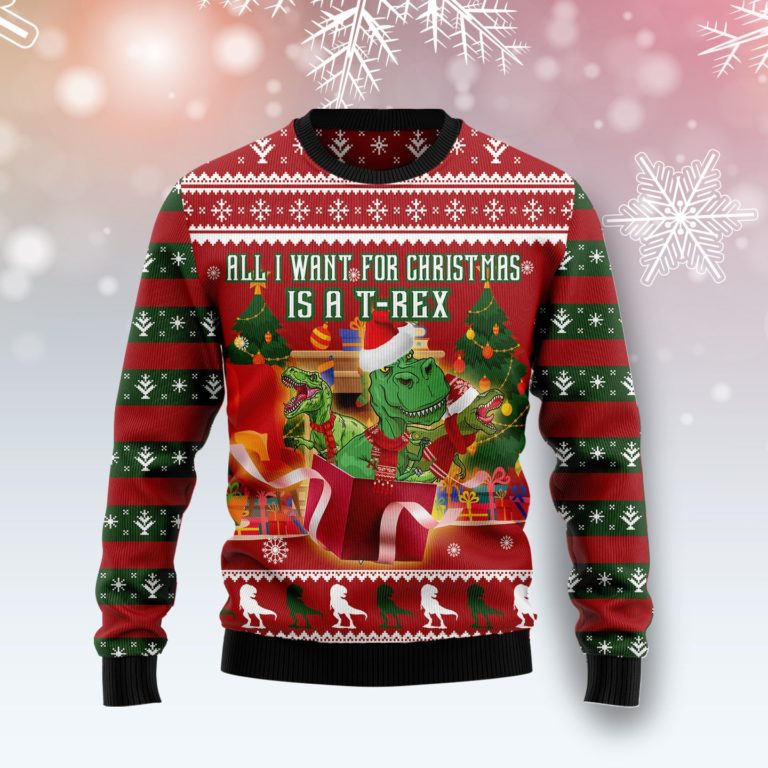 T-rex Christmas’s Gift Christmas Wool Sweater