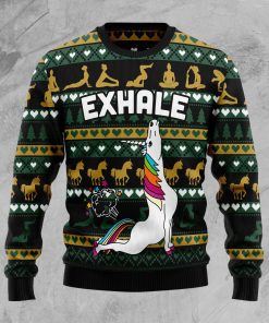 Yoga Unicorn Christmas Wool Sweater
