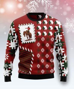 Awesome Cowboy Christmas Wool Sweater