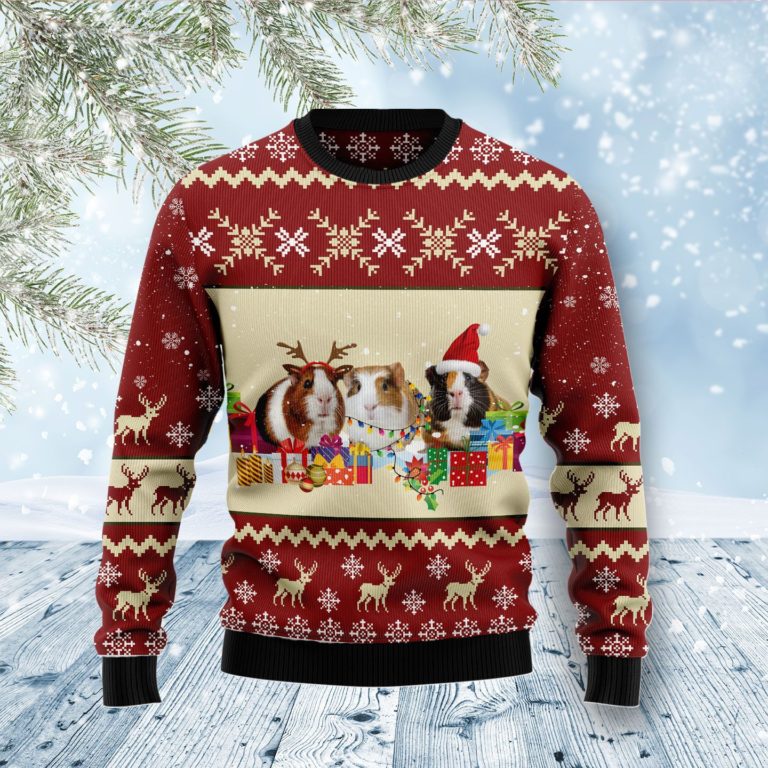 Guinea Pig Snow Christmas Wool Sweater