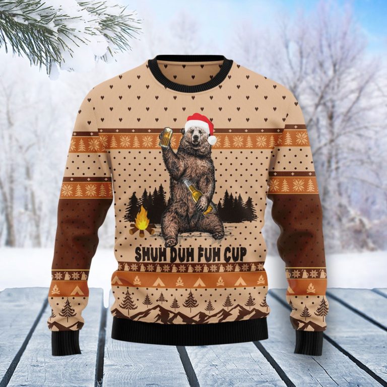 Bear Camping Christmas Christmas Wool Sweater