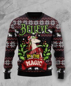 Unicorn Believe In The Magic Christmas Wool Sweater