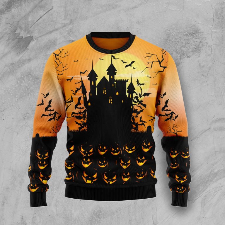 Pumpkin Town Christmas Wool Sweater