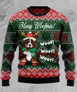 Bernese Mountain Dog Woofmas Christmas Wool Sweater Bernese Mountain Dog Woofmas Christmas Wool Sweater