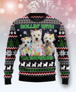 West Highland White Snowmies Christmas Wool Sweater