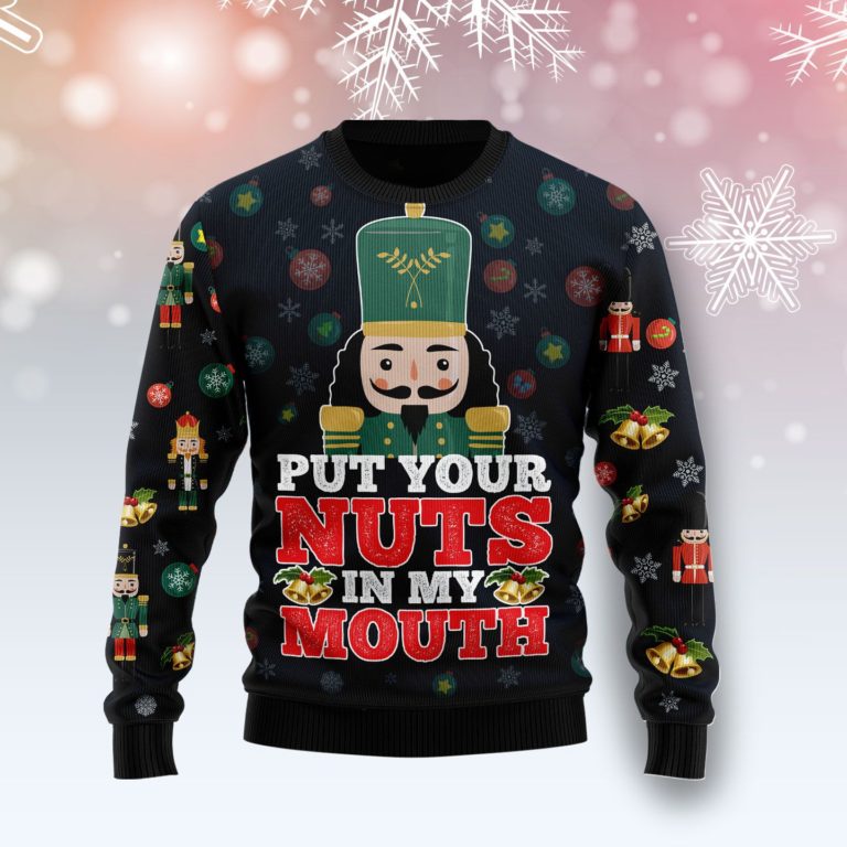 Put Your Nuts In My Mouth Christmas Wool Sweater