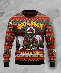 Santa Claus Zombie Because You Stopped Believing Christmas Wool Sweater