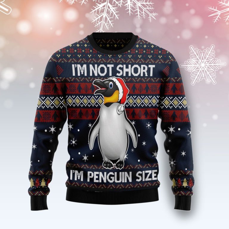 I‘m Not Short I’m Penguin Size Christmas Wool Sweater