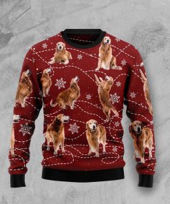 Golden Retriever Xmas Christmas Wool Sweater