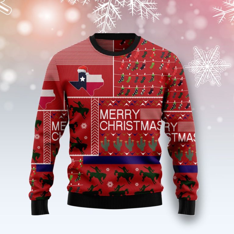 Texas Merry Christmas Christmas Wool Sweater