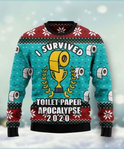 I Survived Toilet Paper Apocalypse  Christmas Wool Sweater
