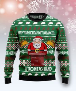 Keep Your Holiday Diet Balanced With Tacos Christmas Wool Sweater